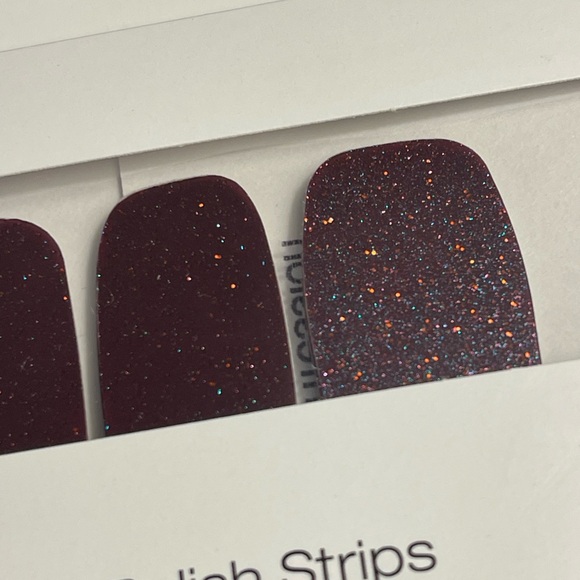 Color Street Plum Glitter & Leopard Print Nail Strips-Lot of 3 - Picture 2 of 4